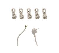 - Lot de 6 cordons d'alimentation avec prise 16A 3G1,5mm² 2m - Blanc