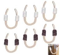 Lot de 6 cordons de porte anti-pincement en coton GOMETY - Butoir de porte - Pour la protection des enfants, des animaux domestiques et des doigts
