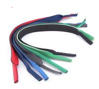 Lot de 6 cordons pour lunettes de soleil sport, élastiques et flottants, en néoprène, noirs et légers.
