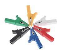 Lot de 6 cordons test 4 mm avec fiche banane et pince crocodile, 55, couleurs, connecteur - B119(Blauw)