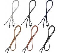Lot de 6 cordons universels en similicuir pour lunettes, compatibles avec la plupart des lunettes, pour hommes et femmes.