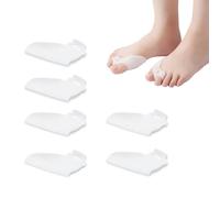 Lot de 6 Correction Hallux Valgus, Séparateur D'orteil réutilisable pour le gros orteil Ecarteur d'orteil élastique, avec protection en silicone souple et cicatrisante pour la nocette