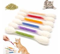 Lot de 6 cotons-tiges géants pour chat avec herbe à chat, jouets à mâcher géants pour se détendre en intérieur, jouet à mâcher Q Tip pour chat, grand jouet interactif pour l'ennui, accessoires pour