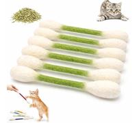 Lot de 6 cotons-tiges géants pour chat avec herbe à chat, jouets à mâcher géants pour se détendre en intérieur, jouet à mâcher Q Tip pour chat, grand jouet interactif pour l'ennui, accessoires pour