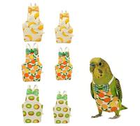 Lot de 6 couches pour perroquet, pigeon, costume de perroquet, calopsitte, pantalon d'oiseau, laisse d'oiseau, perruche, vêtements pour animaux de compagnie, vêtements volants, vêtements de vol Xuan