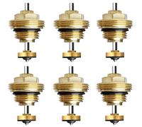 Lot de 6 coudes de valve de chauffage au sol, avec tige de retour M30 x 1,5, insert de valve pour distributeur, goupille de retour, noyau de valve de retour, valve thermostatique