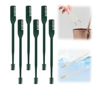 Lot de 6 coupe-poils nasaux, couteau manuel portable pour homme et femme, outil d'épilation nasale rotatif à 360°, cadeau essentiel pour Halloween, Noël (vert foncé)