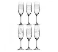 Lot De 6 Coupes À Champagne Gravées 630ml - Leonardo - Transparent -