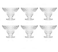 Lot de 6 coupes à glace, en verre, 110 ml, qualité luxueuse, 100 % sans plomb, avec pied, pour fruits, entrées, crème glacée, pudding, lot de 6 (ORGIN-ICE-2)