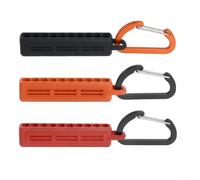 Lot de 6 courroies de rangement à 10 trous avec porte-embout de tournevis et mousqueton, organiseur portable en caoutchouc pour catégorisation et transport efficaces des outils (noir)
