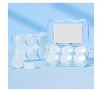 Lot de 6 coussinets antibruit réutilisables en silicone for dormir(Clear)