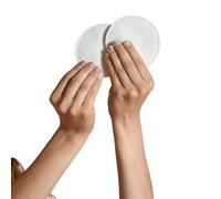 Lot de 6 coussinets d'allaitement lavables en coton Blanc - CARRIWELL