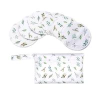 Lot de 6 coussinets d'allaitement réutilisables en bambou super absorbants avec sac de rangement portable