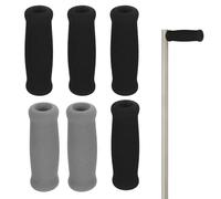 Lot de 6 coussinets de poignée pour béquilles - Pour déambulateur - Noir et gris