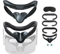 Lot de 6 coussinets de réalité virtuelle pour Oculus Quest 2, support d'interface faciale de fitness, 3 coussinets en mousse, anti-buée et anti-transpiration pour Oculus Quest 2 accessoires, design de