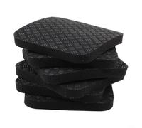 Lot de 6 coussinets en silicone haute densité pour tapis de course et vélo d'appartement - Absorbant les chocs - Antidérapant - Pour la maison ou la salle de sport - Noir