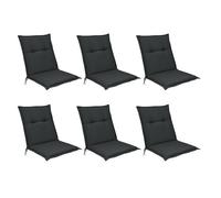 Beautissu Lot de 6 Coussin Matelas Chaise Fauteuil de Jardin à Dossier Bas