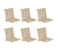 Lot de 6 coussins à dossier bas Loft NL 100x50x6cm Naturel