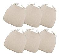 Lot de 6 coussins confortables en mousse à mémoire de forme de U pour chaises de salle à manger, cuisine, avec attaches, doux et offrant un bon maintien, 41 x 43 cm