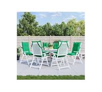 Lot de 6 Coussins de Chaise à Dossier Haut, Galette de Siège Imperméable, Coussin d'Extérieur Anti-glissement Jardin 377619