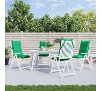 vidaXL Coussins de chaise à dossier haut lot de 6 vert tissu oxford