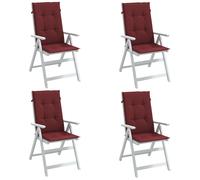 vidaXL Stoelkussens 4 st hoge rug 120x50x7 cm stof gemÃªleerd crÃme4002353 G