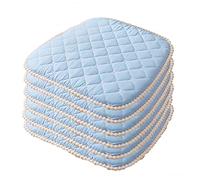 Lot de 6 coussins de chaise antidérapants pour chaises de salle à manger, coussins de siège en forme de U avec attaches à motif écossais de 45,7 x 45,7 cm, parfaits pour le confort de la salle à
