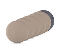 lot de 6 coussins de chaise beige ⌀ 38cm imitation cuir avec antidérapant