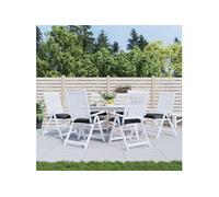 vidaXL Lot de 6 Coussins de Chaise, Galette de Siège avec Jeux de Cordes, Coussin d'Extérieur Imperméable, Noir 40x40x7 cm Tissu Oxford