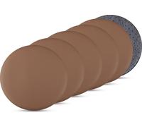 lot de 6 coussins de chaise marron ⌀ 38cm imitation cuir avec antidérapant