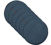 Lot de 6 coussins de chaise ronds avec attaches de 35 cm de diamètre, parfaits pour salle à manger, cuisine, bureau, jardin, utilisation en extérieur, coussins confortables pour décoration de la