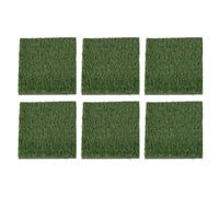 Lot de 6 coussins de nidification en herbe artificielle, respectueux de l'environnement, réutilisables, pour poulailler, jardin, pelouse, matériau en pe sûr, 30 x 30 cm