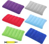 Lot de 6 Coussins Gonflables pour la Plage,Oreillers gonflables pour Camping,Oreillers de Plage,Portables Coussin de Plage pour Le Camping,Gonflable de Voyage Oreillers,Oreillers de Plage Ultralégers