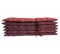 Lot de 6 Coussins Grasekamp de qualité Depuis 1972 10528 - Ru oussin rembourré - Chaise de Jardin Pliante - Rouge