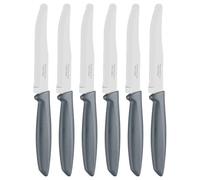Lot de 6 couteaux à fruits/tomates (gris, pointe arrondie)