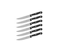Nirosta Lot de 6 couteaux à steak 9921150 – Acier inoxydable Noir 21 cm