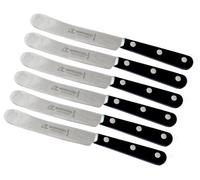 Lot de 6 couteaux Buckels POM Marsvogel Solingen # 82 46 02 - Lame fine - Bleue