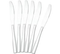 Lot de 6 Couteaux de Table 23cm en Acier Inoxydable Haute Résistance Cheffinger Argent Argent