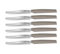 Lot de 6 couteaux de table active, couleur taupe pidrini