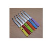 LOT DE 6 COUTEAUX SAUFAX MANCHE COULEUR STEACK MICRO POINTU