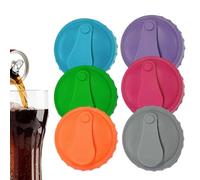 Lot de 6 couvercles de canettes de soda - Réutilisables - Bouchon hermétique - Pour fête en plein air, maison, cuisine, voyage, rassemblement quotidien