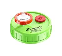 Lot de 6 couvercles de culture liquide à bouche régulière avec filtre de seringue PTFE 0,22 um et ports d'injection auto-cicatrisants de 20 mm pour mycologie de culture de champignons (vert)