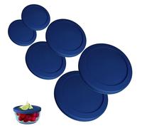 Lot de 6 couvercles de rechange pour bols de rangement Pyrex, Anchor Hocking et KlareWare - 2, 4 et 7 tasses - Bleu marine