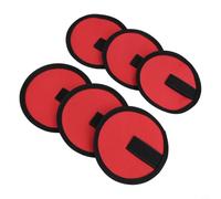 Lot de 6 couvertures de leurres de pêche rouges et noires en nylon (rouge)