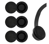 Lot de 6 Couvre-Oreille Casque Audio Extensibles - Housse Lavable pour Écouteurs Ø 6-8 cm, Protection Hygiénique en Tissu Respirant pour Casque Bureau, Salle de Sport, Hôtel, Call Center (Noir)