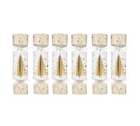 Lot de 6 Crackers ""Sapin"" 21cm Or