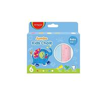 Lot de 6 craies de couleurs Jumbo pour enfants - Boîte de 6 couleurs - Sans toxique - Craies lavables - Idéal pour Dessiner sur tableau - Matériau scolaire - Keyroad