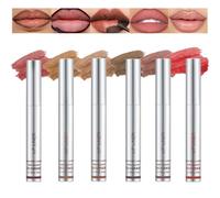 Lot de 6 crayons à lèvres Peel Off - Longue durée - Infusé avec acide hyaluronique et vitamine E - Cadeau de maquillage pour femme