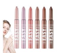Lot de 6 crayons à paupières en crème, waterproof, crayon à paupières mat, waterproof, crème longue durée, éclaircissant les yeux pour filles