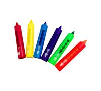 Lot de 6 crayons de couleur lavables avec porte-stylo pour enfants faciles à prendre en main pour tout-petits de 3 ans et plus, gribouillage, dessin bébé